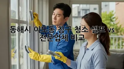 동해시 이도동 침구 청소: 셀프 vs 전문업체 비교
